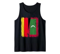 Germany Maldives Half Flag German Maldivian Jersey Tank Top