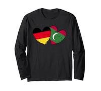 Germany Maldives Heart Flags German Maldivian Dual Flag Long Sleeve T-Shirt