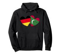 Germany Maldives Heart Flags German Maldivian Dual Flag Pullover Hoodie