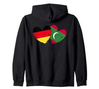 Germany Maldives Heart Flags German Maldivian Dual Flag Zip Hoodie