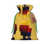 Germany Map Flag Drawstring Gift Bags Small Item Treats Wrapping Storage Bags Christmas Birthday Party Holiday
