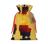Germany Map Flag Drawstring Gift Bags Small Item Treats Wrapping Storage Bags Christmas Birthday Party Holiday