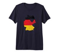 Germany Map with Heart Flag Premium T-Shirt