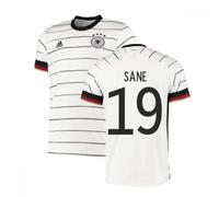 Germany Men's 2020/21 Home Adidas Football Shirt - SANE 19 in White | Size: 2XL Germany White 2XL