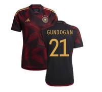 Germany Men's 2022-2023 Away Shirt GUNDOGAN 21 in Black | Size: Medium Germany Black M