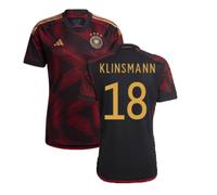 Germany Men's 2022-2023 Away Shirt KLINSMANN 18 in Black | Size: Medium Germany Black M