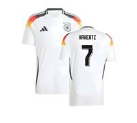 Germany Men's 2024-2025 Home Shirt Havertz 7 in White | Size: Medium Germany White M