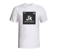 Germany Men's Mens Jurgen Klinsmann Periodic Table T-Shirt in White | Size: Medium Germany White M