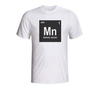 Germany Men's Mens Manuel Neuer Periodic Table T-Shirt in White | Size: Medium Germany White M