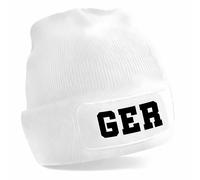 Germany Men's Mens National Football Beanie in White Germany White One Size