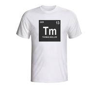 Germany Men's Mens Thomas Muller Periodic Table T-Shirt in White | Size: XL Germany White XL
