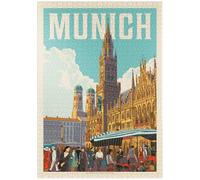 Germany: Munich, Vintage Poster - Premium 1000 pieces Puzzle - MyPuzzle special collection from Anderson Design Group