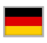 Germany National Flag Vexillology World Flags Country Region Poster Artwork Framed Wall Art Print A4 Artery8 Light Grey One Size