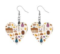 Germany National Traditional Symbols Fashion Women's Dangle Earrings Funny Wood Earring Drop Pendants Jewelry