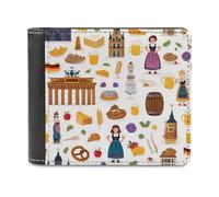 Germany National Traditional Symbols Slim Men's Wallets Soft Front Pockets Bifold Wallet with ID Credit Card Holder