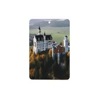 Germany Neuschwanstein Castle Car Air Fresheners Cards 4 Pcs Long Lasting Car Fresheners Gifts for Men Women Auto Aromatherapy Tablets Hanging Scented Card Rearview Mirror Pendant - Lavender Scent