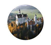 Germany Neuschwanstein Castle Custom Pins 5 PCS, Personalized Photo Buttons, Metal Pinback Button Badges for Backpacks, Hats, Funny Backpack Pins Aesthetic Lapel Badge Pins Gifts for Men Women, One