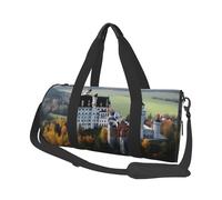 Germany Neuschwanstein Castle Duffel Bags for Women Men, Foldable Travel Totes Bag for Airplane Essentials, Weekender Overnight Bags Large Sport Gym Bag Carry On Luggage Bag with Strap