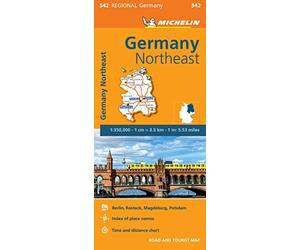 Germany Northeast - Michelin Regional Map 542: Map