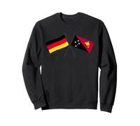 Germany Papua New Guinea Crossed Flags German PNG Flag Sweatshirt