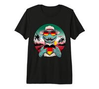Germany Roots Crocodile Heart German Flag Deutschland Premium T-Shirt