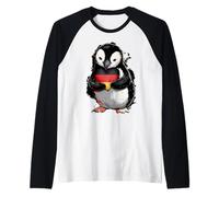 Germany Roots German Flag Deutschland Penguin Raglan Baseball Tee