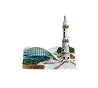 Germany Rostock 3D Ostseebad Warnemunde Fridge Magnet Souvenir Gift,Resin Handmade Rostock Refrigerator Magnet Home & Kitchen Decoration Collection