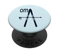 Germany Skiing Skier Oma German Grandma PopSockets Adhesive PopGrip