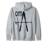 Germany Skiing Skier Oma German Grandma Zip Hoodie