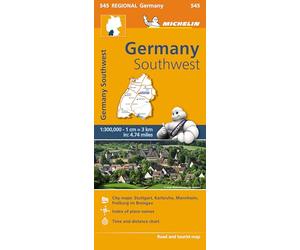 Germany Southwest - Michelin Regional Map 545: Map