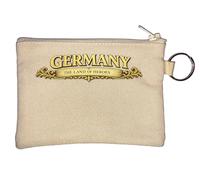 Germany The Land of Heroes Key Chain Coin Purse Beige
