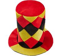 Germany Top Hat Red Gold Brim Black for Football Events Themed Parties Polyester