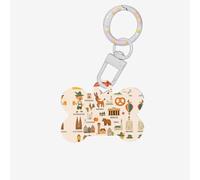Germany Travel Icons Map Printing Bone Shaped Dog Tag Pet Id Tags,Acrylic Dog Tags Cat Tags with Ring for Dog Cat,Pendant Crafts