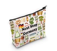 Germany Trip Gift Next Stop Germany Cosmetic Zipper Bag Germany Travel Pouch Germany Vacation Makeup Bag Tourist Gift