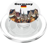 Germany trip souvenir Christmas market lover German flag PopSockets PopGrip for MagSafe