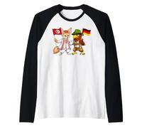 Germany Tunisia Flag German Tunisia Roots German Heritage Raglan Baseball Tee