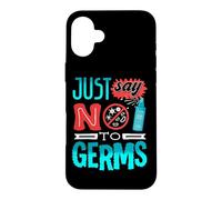 Germaphobe Just Say No To Germs Hand Sanitizer Case for iPhone 16 Plus