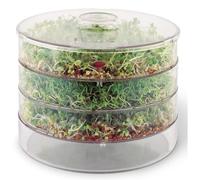 Rapunzel BioSnacky Large Germinator | 3-tiers | Consistent Supply of Sprouts | Dishwasher Safe | Approx. 20.5x15cm