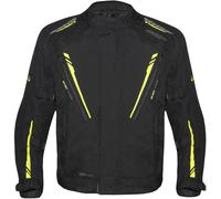Germot Spencer Evo Big Size waterproof Motorcycle Textile Jacket, black-yellow, size M