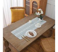 Gernaice 2PCS Boho Table Runner, Embroidered Cotton Linen Farmhouse Table Runners for Dresser End Coffee Table Home Decor, 24" L X 13" W Grey