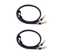 GERNEO® - Cuba - Retro Suede Look Glasses Strap - Unisex PU Glasses Cord for Sunglasses & Reading Glasses - Gold Holders - Blue -