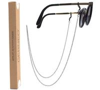 GERNEO - Glasses chain gold, Eyeglass Chains for Women, Sunglasses Chain Reading Eyeglasses Holder Strap Cord Lanyard Eyewear (Black)