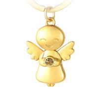 GERNEO® Guardian Angel Claire Keyring - Lucky Charm with Protective Shine Stone in Gold, Rose Gold or Silver, gold