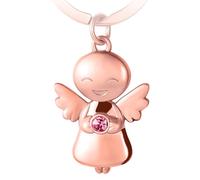 GERNEO® Guardian Angel Claire Keyring - Lucky Charm with Protective Shine Stone in Gold, Rose Gold or Silver, Rose Gold
