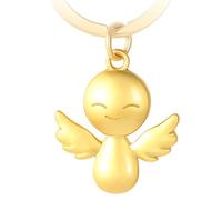 GERNEO® Guardian Angel Keyring Alana - Lucky Charm with Warm Smile in Gold, Rose Gold or Silver, gold