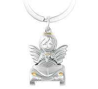 GERNEO Guardian Angel Keyring Jolien - Lucky Charm in the Car in Gold, Rose Gold or Silver, gold, 2.2 x 3.5 x 3.5 cm