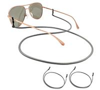 GERNEO® The Original - Premium Leather Glasses Strap & Glasses Cord - Double Pack - Smooth Leather Look Unisex PU Glasses Cord for Reading Glasses & Sunglasses