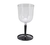 gernie Collapsible Wine Glass, Shatterproof Clear Plastic Wine Glasses, Portable Travel Wine Glass with Detachable Stem, Outdoor Camping, Picnics, Beaches, 1 Pack (Black), gernie0aie2my75u-11
