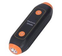 gernie Electronic Whistle, Battery Operated High Volume Emergency Whistle 3 Tone 3 Volume Level Blow f ree Whistle with LED Light & Lanyard, for Referees Soccer Sports Whistle (Orange)