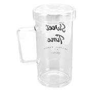 gernie Glass Cup, 700ml Comfortable Handle Present Simple Style Coffee Cup for Coffee (Sweet)